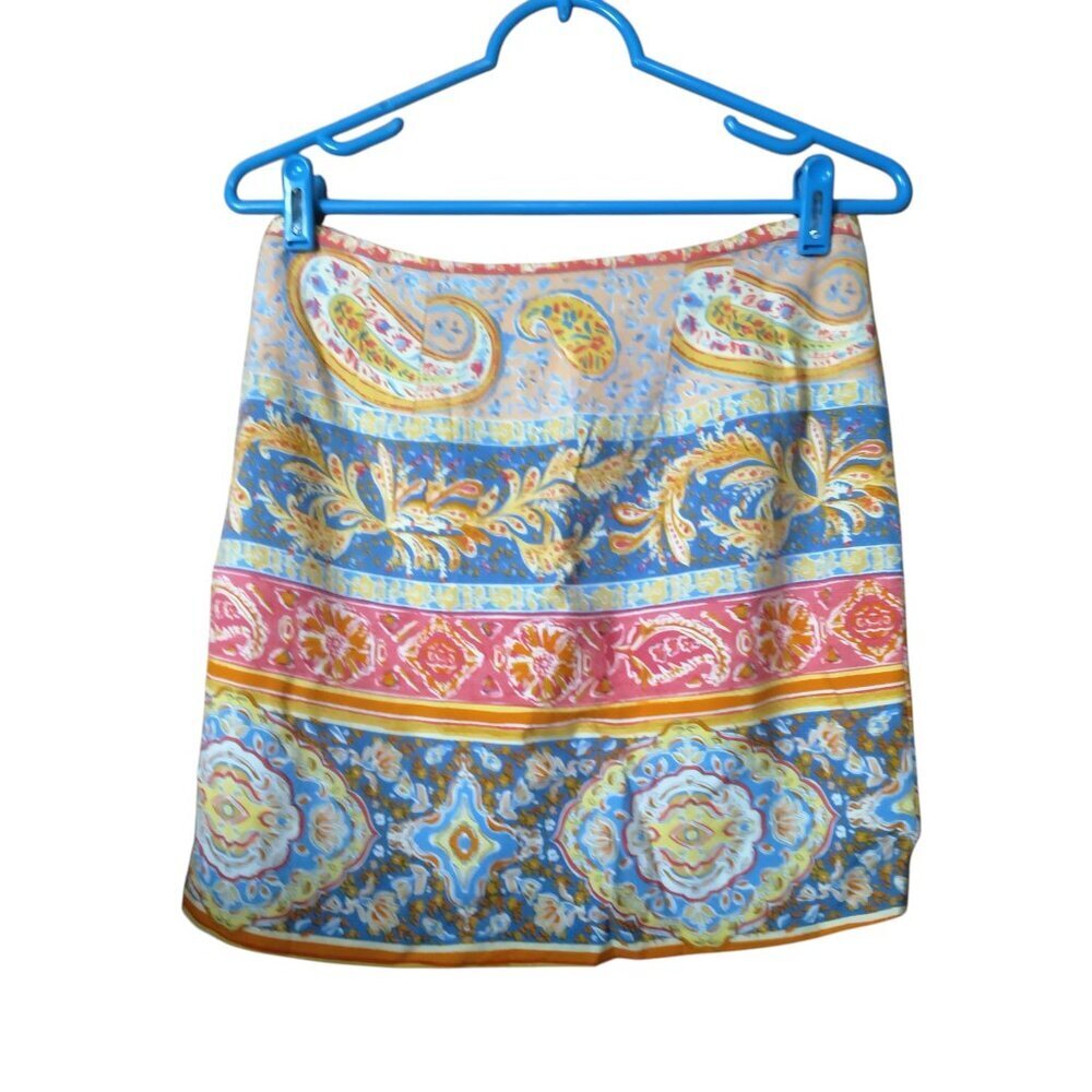 Rachel Zoe Size 6 Paisley Mini Skirt Boho Travel Office Contemporary Feminine